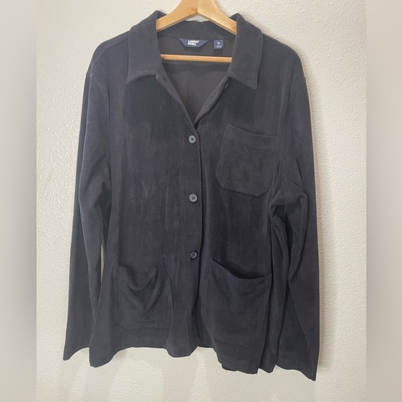 Lands' End Black Core Chore Button-Front Jacket Size XL - Picture 4 of 8